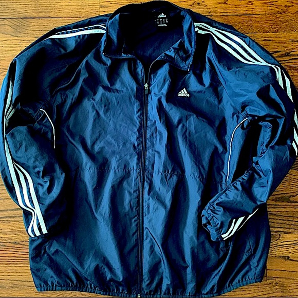 Adidas Three Stripe Windbreaker Jacket